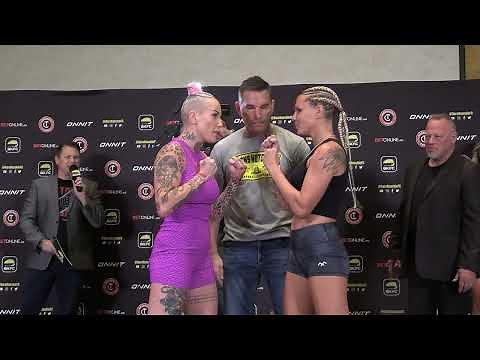 Bec Rawlings vs Britain Hart 2 weigh-in and faceoff BKFC 26