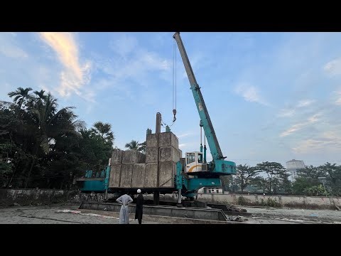 How a Pre-Cast Pile Press Drive Machine Works | Silent & Vibration-Free Piling