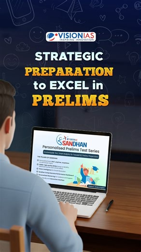 Vision IAS on Instagram: "Cracking UPSC Prelims requires thinking exactly the way UPSC frames questions. Reading Current Affairs is not enough. The real challenge is linking news with the static foundations hidden beneath it. That is where most aspirants lose marks. Sandhan fixes this gap with an integrated Current plus Static approach. Powered by Vision Intelligence and Smart Analytics, Sandhan tracks your progress, identifies weaknesses, boosts accuracy, and trains you to think in a UPSC speci