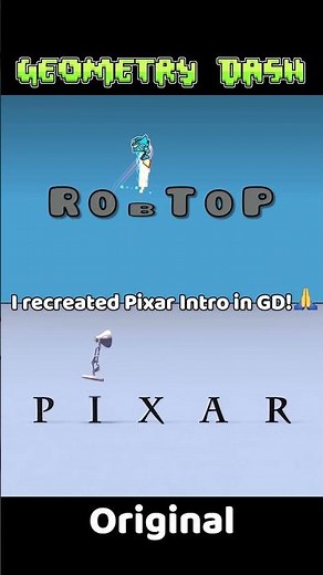 Geometry Dash Pixar Lamp Intro! #geometrydash