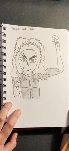 Rengoku eats a donut 🍩