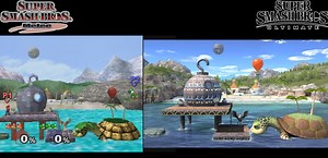 Smash Bros. Ultimate Graphics Comparison - Switch vs. Melee (all returning stages)
