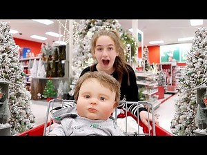 Shopping with Reborn Baby Dolls Simon and Olivia for Christmas and Haul