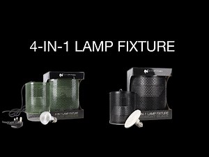 WhitePython 4 IN 1 Lamp Fixture for Reptile Heating | Compact Ceramic and Basking Lamp Solution