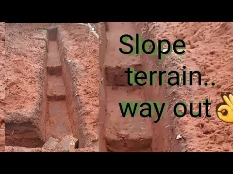 How to Dig a House Foundation on Sloped Ground: Step-by-Step Guide. #housefoundation #construction