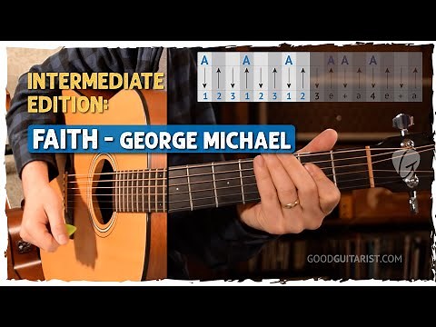 "Faith" Guitar Tutorial – George Michael | Non-Beginner Chords & Funky Strumming