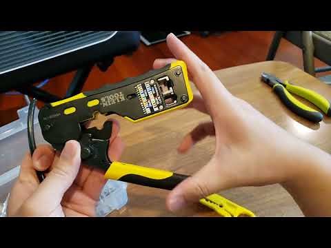 Klein Tools VDV226-110 Ratcheting Modular Data Cable Crimper - Demo