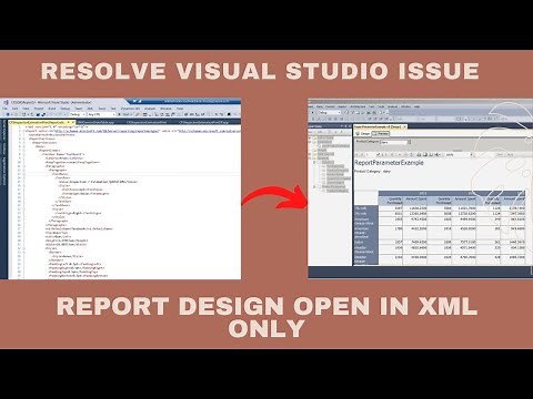 How to resolve SSRS report design open in XML format instead of Report Design view in Visual Studio?