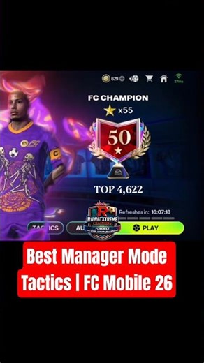 50★ Easily | Best Manager Mode Tactics | FC Mobile 26 | #fcmobile #eafcmobile #fifamobile #shorts