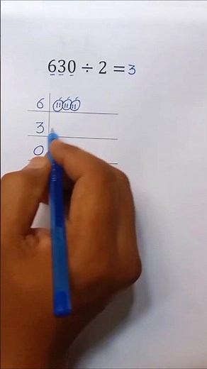 How to Divide 630 by 2 ✍️📚 #maths #mathematics #division2 #trick
