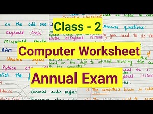 Class 2 Computer annual exam Question Paper 2024-25 | Class 2 Exam Paper Computer worksheet