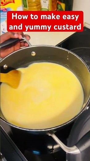 How to make yummy vanilla custard from home #custard #kitchen #cooking