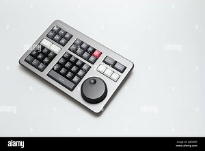 Davinci resolve speed editor product of Blackmagicdesign for video editing and color grading on isolate white background Stock Photo - Alamy