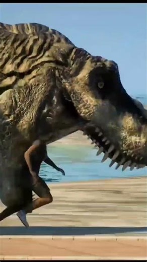 Rampaging Dinosaur Attacks Its Victim Without Mercy! 🦖🔥😱#DinosaurAttack #RampagingDino#shorts