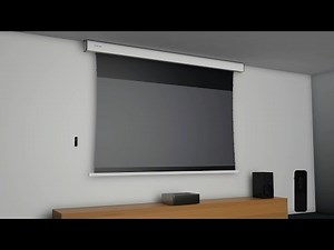 SCREEN PRO 120 Inch Tensioned Motorized ALR Projector Screen (Motorized drop down screen)