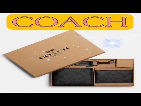 Coach Signature Coated Canvas Compact ID Wallet - Unboxing