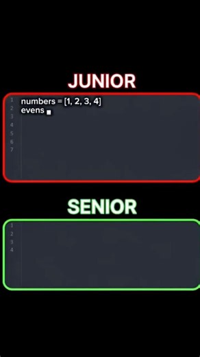 Junior vs Senior Python Developer#coding #codingbat #python #programming #softwarearchitect