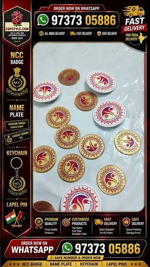 Custom Round Acrylic Embossing Badge | Premium Acrylic Name Badge Design