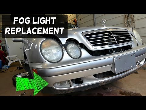 MERCEDES CLK W208 W210 FOG LIGHT BULB REPLACEMENT REMOVAL