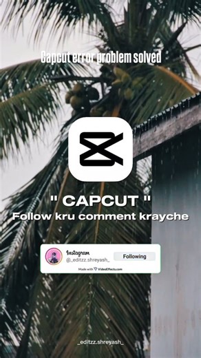 Shreyash zole | Thecontent creator🇮🇳 on Instagram: "🎬 CapCut Error Problem Solved | CapCut Download | CapCut Editing Tutorial 2025 and comment for "capcut" 🎥 Hey editors! 👋 In today’s video, I’ll show you how to fix CapCut error problems easily on any device — Android, iPhone, or PC. If you’re facing issues like CapCut not opening, CapCut export failed, CapCut stuck on loading, or CapCut crashing while editing, then this CapCut error fix tutorial is just for you. 💻✨ 👉 Watch the full CapCu