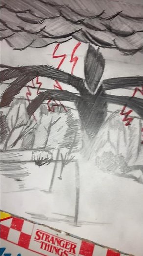 Stranger Things Mind Flayer Drawing!