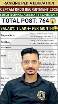 DRDO Senior Translation Officer Recruitment 2025 | DRDO CEPTAM Notification 2025 #drdo #job #jobs