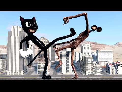 Siren Head vs Cartoon Cat – The Ultimate Horror Battle | Horror Animation