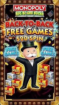 BACK TO BACK FREE GAMES on 🎲 Monopoly Big Board Bucks 🤑 #slots #casino #gambling #monopoly #bigwin