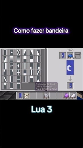 Como fazer bandeira lua 3 #minecraft