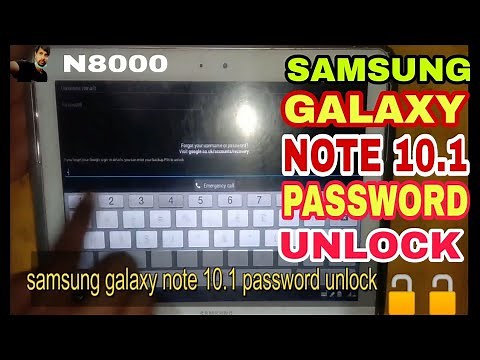 Samsung Galaxy Note 10.1 Password Unlock 🔓🔓 Without Pc !