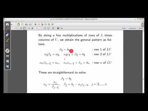 LU Factorization for Tridiagonal Matrix
