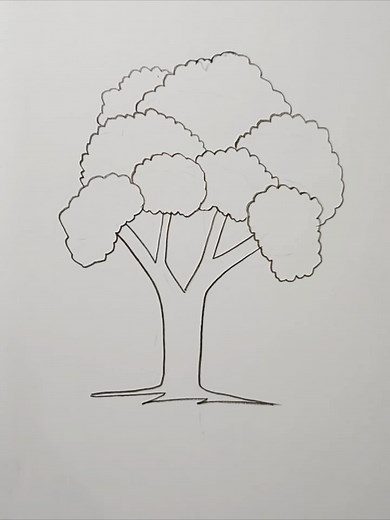 Easy Tree Drawing Tutorial for Beginners | Pencil Art