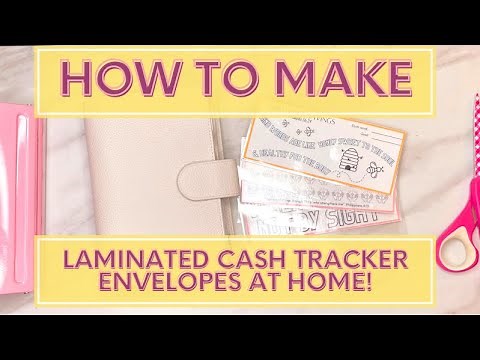 How to Make Cash Envelopes! | Step By Step Laminating Savings Trackers into Cash Envelopes