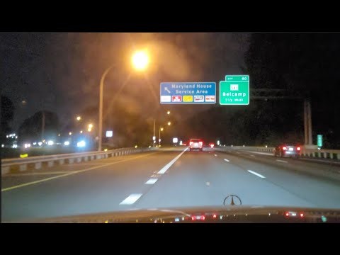 🌙 Night Drive from Biden Welcome Center DE to Towson MD 🚗 | I-95 & I-695 Highway Trip 🇺🇸