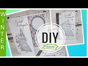 Doppelkarte / Klappkarte Winter im Juli mit Designpapier selber basteln - Anleitung