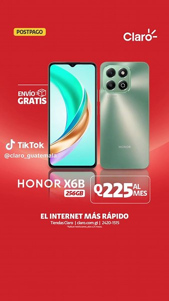 Estrena tu smartphone Honor X6 al mejor precio
