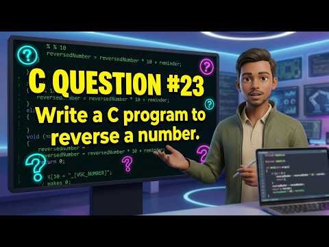 C Programming Question #23 | Reverse a Number in C