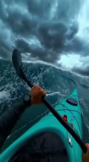 SURVIVAL MODE: Kayaking Into A Massive Ocean Storm! ⛈️🛶 #kayaking #ocean #fishing