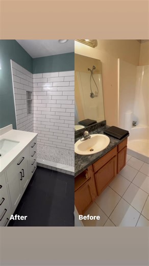 ✨ Bathroom Transformation by Affinity Renovations ✨ Check out this stunning bathroom remodel! From outdated to modern, clean, and functional — our team completely transformed this space with sleek tile work, a fresh vanity, and beautiful finishes. Whether you’re looking to refresh your bathroom, kitchen, or entire home, Affinity Renovations delivers quality craftsmanship you can trust. 📞 Call us today at (810) 869-0293 for a free estimate and let’s bring your vision to life! | Affinity Renovati