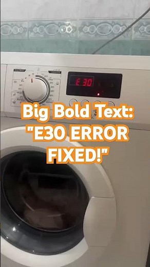 "Super General Washing Machine E30 Error Fix | Easy Step-by-Step Solution!"