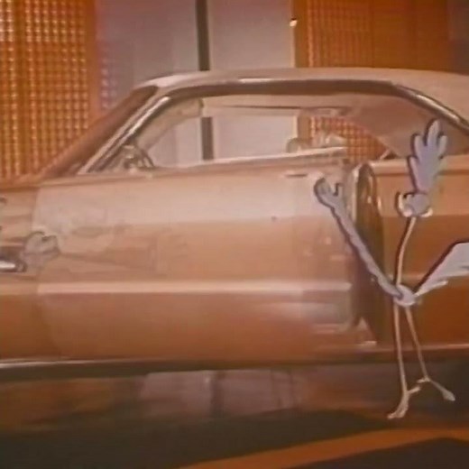 Roadrunner and Wile E Coyote Animated Plymoth Sale Commercial #vingagecars #shorts