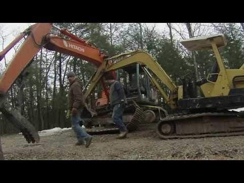 install excavator track