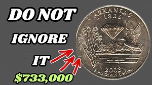 "2003 Arkansas Quarter Worth $733,000 Rare U.S. Coin You Should Know About!" Have you ever checked your pocket change and wondered if any coin could be worth a fortune? This video uncovers the incredible story of a 2003 Arkansas Quarter Dollar that sold for a staggering $733,000 at auction. 🪙 We take you through the fascinating details of why this specific quarter reached such a high value — from its rare minting error to its museum-grade condition. If you have state quarters at home, you don’t