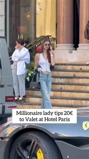 Millionaire lady tips 20€ to Valet at Hotel Paris #lifestyle #luxury #monaco Sexy gorgeous mini dress lady getting out her Bentley at Casino _#monaco _#luxury _#trending _#lifestyle Rich lady driving Ferrari with heels _#billionaire _#monaco _#luxury