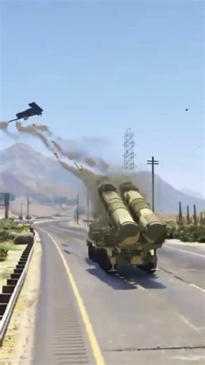Ground Base Defense System Launch Blasttic Missile At B-21 Gtav #gta #gta5 #gtav #foryou #shorts