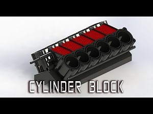 SOLIDWORKS Demo [Short Version of V12 Engine Cylinder Block]