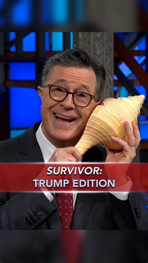 The Late Show on Instagram: "Survivor: Trump Edition. #StephenColbert #SurvivorFinale"