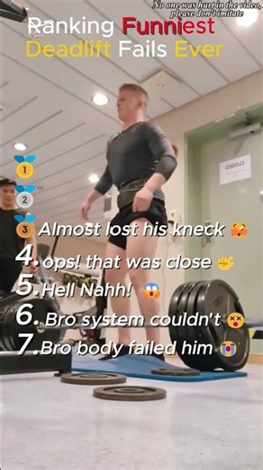 Ranking funniest Deadlift fail ever #gym