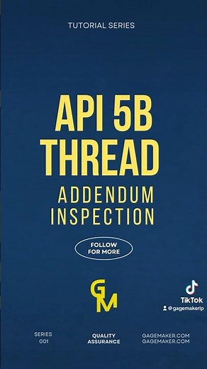 With the new API 5B requiring addendum…. #tech #metrology #newvideo #measuringinstruments