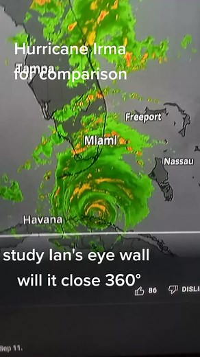 Hurricane Irma Radar Loop: Eye Wall Comparison with Ian